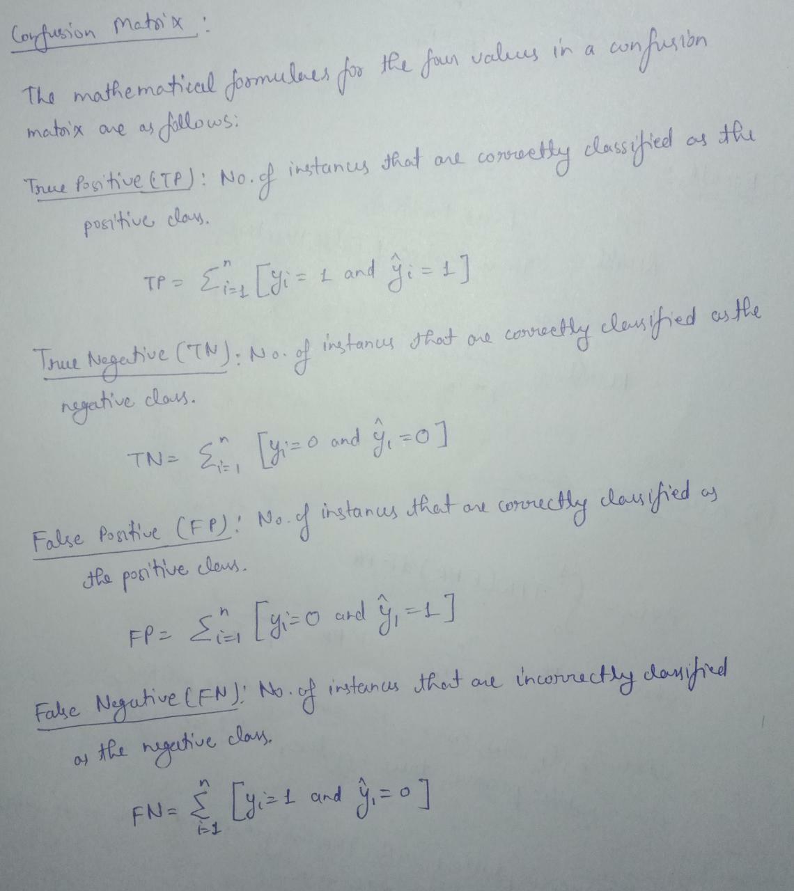 confusion matrix