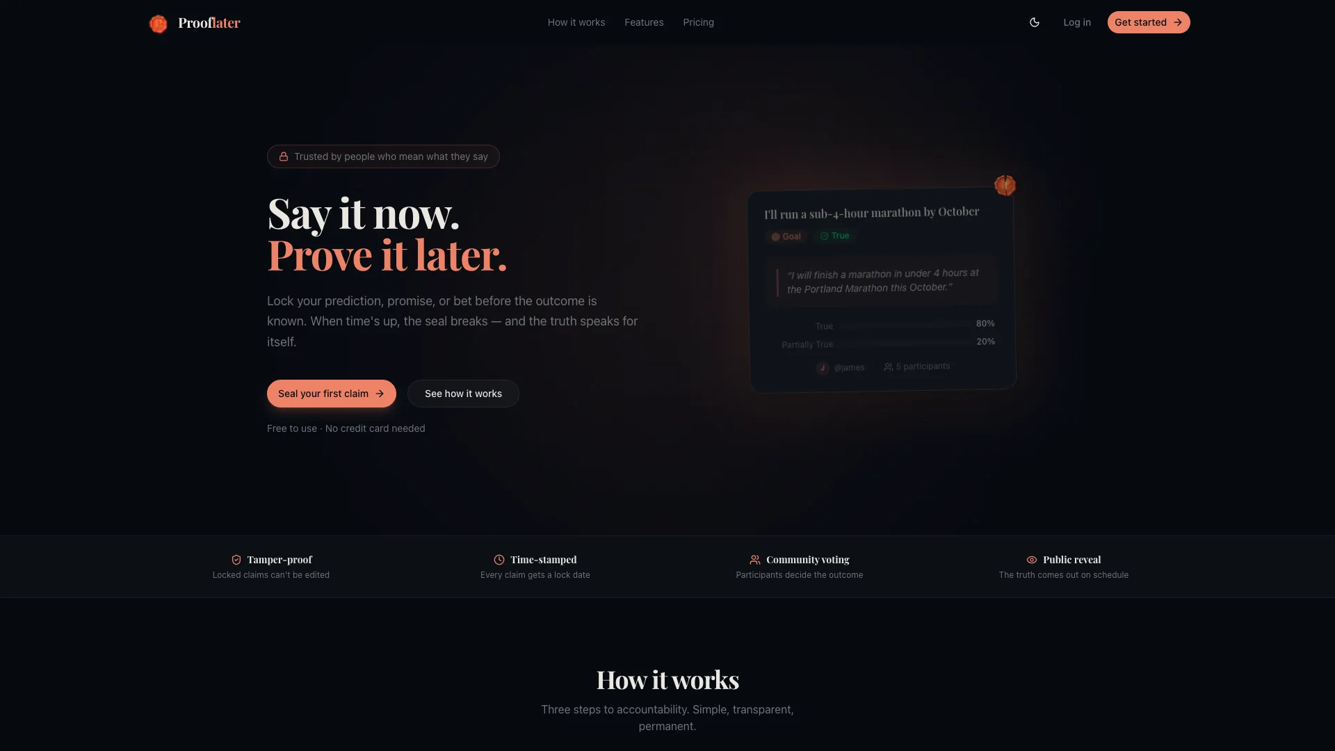 Prooflater homepage hero